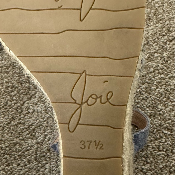 Joie “Phyllis” Espadrille Wedges - Denim Blue - Size 37.5 / 7.5 US (Nordstrom) - Picture 7 of 10